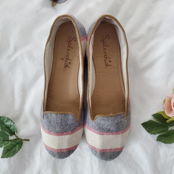 Splendid Cannes Flats Red Blue Size 8 - Picture 2 of 9